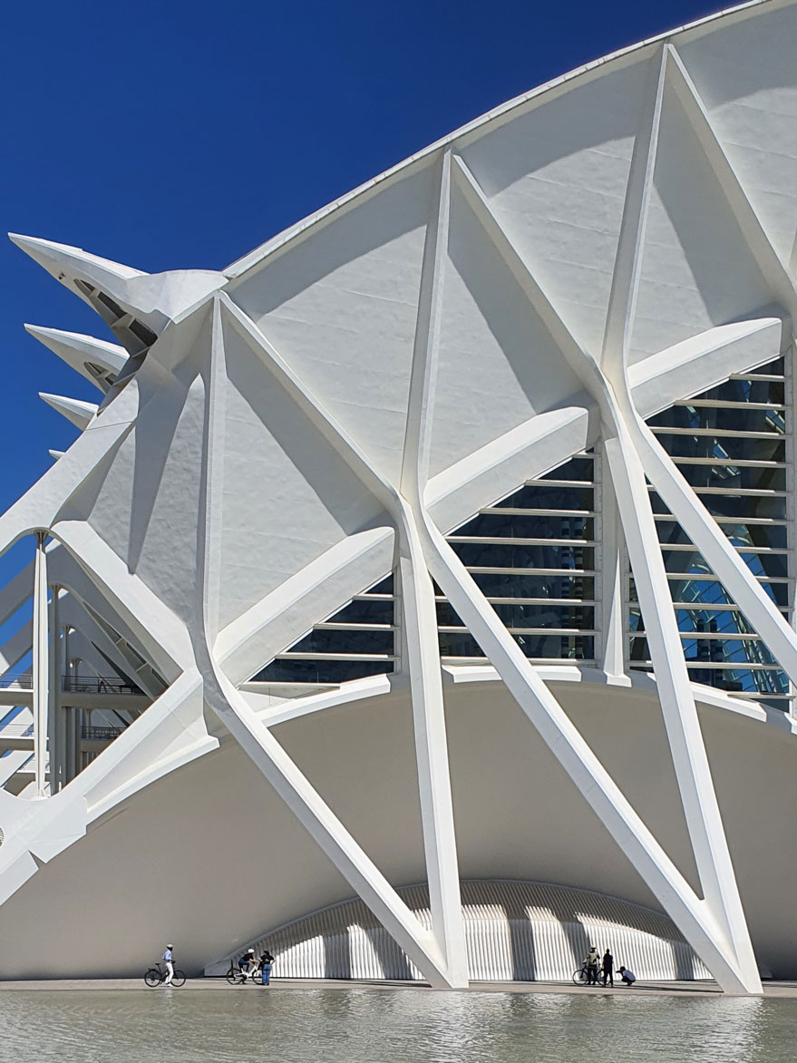 Architectural photography for Shimano's audiovisual production in the City of Arts and Sciences, Valencia.